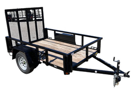 5x8 Utility Trailer with Angle Iron Sides - Quality Steel and Aluminum  - Model 628ANSA3.5K